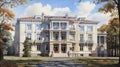 Hyperrealistic Rendering Of A Nobleman\'s Condominium In Pre-revolutionary Russia