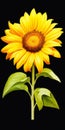 Hyperrealistic Sunflower Vector Illustration With High Contrast Royalty Free Stock Photo