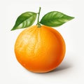 Hyperrealistic Tangerine Illustration With Crisp Graphic Design