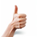 Hyperrealistic Thumbs Up: A Stunning Display Of Precision And Beauty Royalty Free Stock Photo