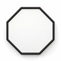 Hyperrealistic Vector Octagonal Black Frame Illustration On White Background
