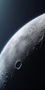 Hyperrealistic View Of The Moon From Space With Photorealistic Detail