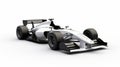 Hyperrealistic White And Black Racing Car - Precise Precisionism Influence