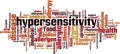 Hypersensitivity word cloud Royalty Free Stock Photo