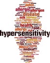 Hypersensitivity word cloud Royalty Free Stock Photo