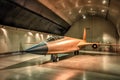 hypersonic aircraft in a wind tunnel for aerodynamic testing