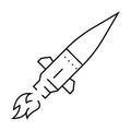 hypersonic missiles future technology line icon vector illustration Royalty Free Stock Photo