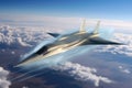 hypersonic plane breaking sound barrier Royalty Free Stock Photo