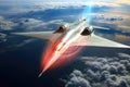 hypersonic plane breaking sound barrier Royalty Free Stock Photo