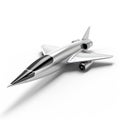 Hypersonic plane isolated on white created with Generative AI. Fast jet with turbines.