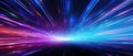 Hyperspace Background With Streaks Of Colorful Light