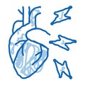 hypertension illness doodle icon hand drawn illustration