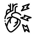 Hypertension illness icon vector outline illustration