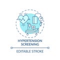 Hypertension screening concept icon