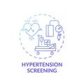 Hypertension screening concept icon