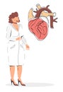 Hypertension treatment concept vector. Heart awareness month. Cardiomyopathy illustration.