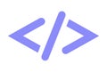 Hypertext Markup Language HTML code angle bracket icon for apps and website