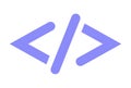 Hypertext Markup Language HTML code angle bracket icon for apps and website Royalty Free Stock Photo