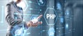 Hypertext Preprocessor PHP Programming. Interpreted programming language Royalty Free Stock Photo