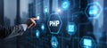 Hypertext Preprocessor PHP Programming. Interpreted programming language Royalty Free Stock Photo