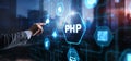 Hypertext Preprocessor PHP Programming. Interpreted programming language Royalty Free Stock Photo