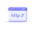 Hypertext Transfer Protocol Concept, HTTP data web page. Web browser, internet communication protocol.