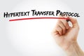 Hypertext Transfer Protocol text with marker