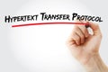 Hypertext Transfer Protocol text with marker