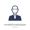 Hyperthyroidism icon. Trendy flat vector Hyperthyroidism icon on