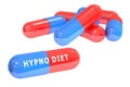 Hypno diet pills concept with pills 3D rendering Royalty Free Stock Photo