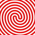 Hypno red swirl spiral. Hypnosis vector circle tunnel element