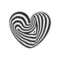 Hypnosis black and white shape art illustration Royalty Free Stock Photo