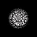 Hypnosis black and white spiral gradient