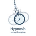 Hypnosis concept. Watch on a chain. Royalty Free Stock Photo