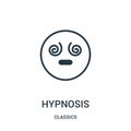 hypnosis icon vector from classics collection. Thin line hypnosis outline icon vector illustration. Linear symbol