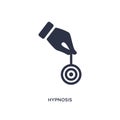 hypnosis icon on white background. Simple element illustration from magic concept