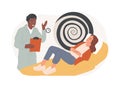 Hypnosis practice isolated concept vector illustration. Royalty Free Stock Photo