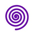Hypnosis, spiral, inculcation, suggestion, vortex, whirlpool icon. Simple violet vector design.