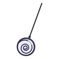 Hypnosis spiral pendulum swinging on white background Royalty Free Stock Photo