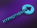 hypnotherapy word on purple