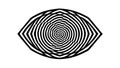 Hypnotic abstract eye pattern for optical illusions and digital art, vector design Generative AI Royalty Free Stock Photo