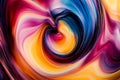 A hypnotic abstract swirl of vibrant colors, morphing fluid shapes, and a sense of infinite movement