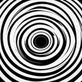 Hypnotic Black and White Spiral Royalty Free Stock Photo