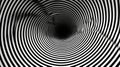Hypnotic Black White Spiral Vortex Abstract Optical Illusion Royalty Free Stock Photo