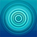 Hypnotic Blue and Teal Concentric Circles Royalty Free Stock Photo
