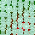 Hypnotic blur cercles, squares and triangles Royalty Free Stock Photo