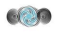 Hypnotic Concentric Spirals Abstract Pattern, vector design Generative AI Royalty Free Stock Photo