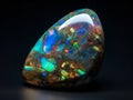 The Hypnotic Dance of Colors within a Vibrant Opal Royalty Free Stock Photo