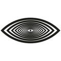 Hypnotic eye illusion. All seeing eye. Illuminati mason symbol vector illustration