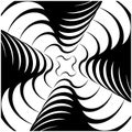 Hypnotic, geometric, repeated pattern vector background Royalty Free Stock Photo